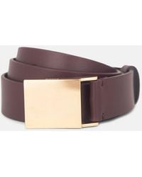 Vince - 30Mm Plaque Leather Belt - Lyst