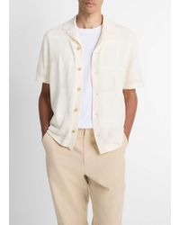 Vince - Patchwork Pointelle Short-Sleeve Shirt - Lyst