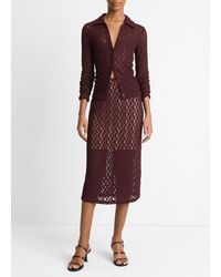 Vince - Floral Smocked Skirt - Lyst