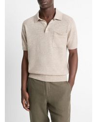 Vince - Linen, Wool & Cashmere Polo Sweater - Lyst