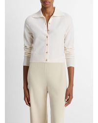 Vince - Wool & Cashmere-Blend Polo Cardigan - Lyst