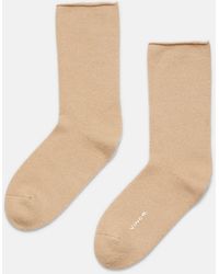 Vince - Cashmere Jersey Short Sock, Beige, Size Xs/s - Lyst