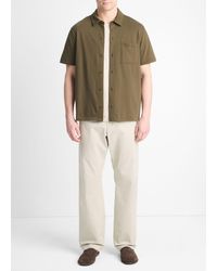 Vince - Sueded Cotton Jersey Button-Front Shirt - Lyst