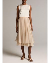 Vince - Pleated Layered Skirt - Lyst