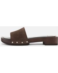 Vince - Barbara Leather Slide Sandal - Lyst