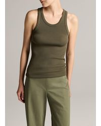 Vince - Ribbed Scoop-Neck Tank - Lyst