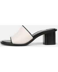 Vince - Donna Leather Slide Sandal, Milk, Size 6 - Lyst