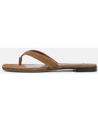 Vince - San Juan Suede Thong Sandal - Lyst