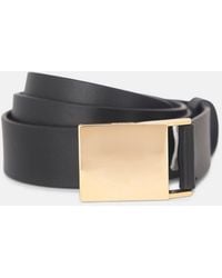 Vince - 30Mm Plaque Leather Belt - Lyst