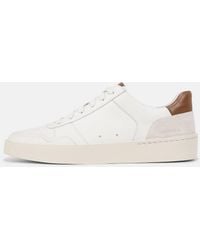 Vince - Peyton Leather Lace-up Sneaker, White, Size 10.5 - Lyst