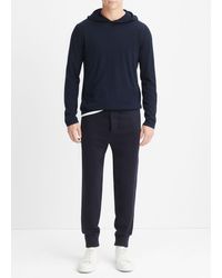 Vince - Featherweight Wool Cashmere Pullover Hoodie, Coastal - Lyst