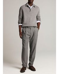 Vince - Owen Athletic Twill Pleated Trouser - Lyst