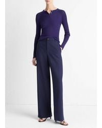 Vince - Textured Relaxed Wide-Leg Pant - Lyst