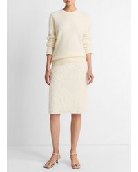 Vince - Feathery-Fringe Knee Skirt - Lyst