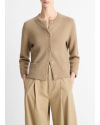 Vince - Wool-Blend Shrunken Snap Cardigan - Lyst