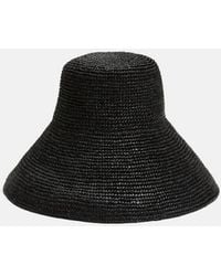 Vince - Wide-brim Straw Sun Hat, Black, Size L/xl - Lyst