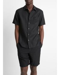 Vince - Linen Short-Sleeve Shirt - Lyst