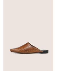 Vince - Dakota Snakeskin-Embossed Leather Mule - Lyst