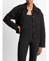 Vince - Quilted Cotton-Blend Collared Jacket - Lyst