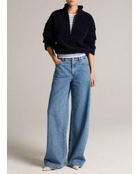 Vince - Mid-Rise Washed Cotton Twill Wide-Leg Pant - Lyst