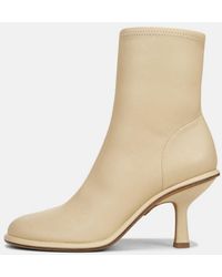 Vince - Freya Leather Ankle Boot, Beige, Size 5.5 - Lyst