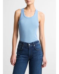 Vince - Ribbed Scoop-Neck Tank - Lyst