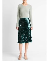 Vince - Paillette Bias Skirt - Lyst