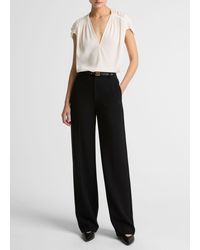 Vince - Elsa High-Rise Crepe Straight-Leg Trouser - Lyst