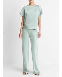 Vince - Colette High-Rise Fluid Satin Bias Pant - Lyst