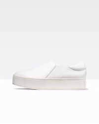 Vince - Leather Warren Sneaker, White, Size 9 - Lyst