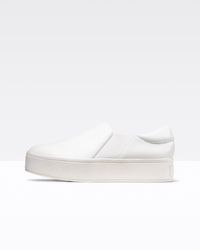 Vince - Leather Warren Sneaker, White, Size 9 - Lyst