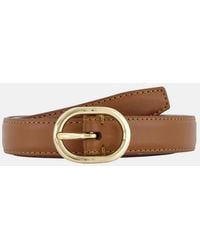 Vince - Avery 20Mm Stitched Leather Belt - Lyst