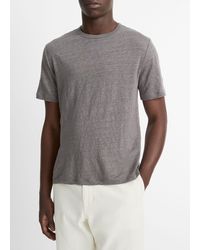 Vince - Linen Crew Neck T-Shirt - Lyst