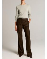 Vince - Simone Mid-Rise Italian Flannel Slim Flare Pant - Lyst
