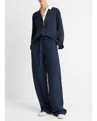 Vince - Silk Satin Rugby Shirt - Lyst