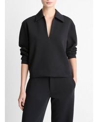 Vince - Cotton-Blend Half-Zip Pullover - Lyst
