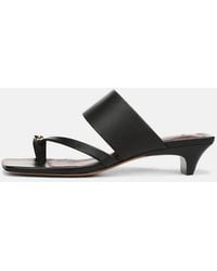 Vince - Stacy Leather Heeled Toe-Ring Sandal - Lyst