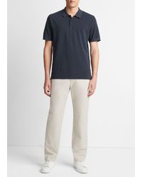 Vince - Cotton Piqué Polo Shirt, Coastal Blue, Size S - Lyst