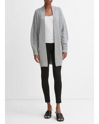 Vince - Cashmere Open-front Cardigan, Medium Heather Grey, Size L - Lyst