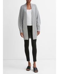 Vince - Cashmere Open-front Cardigan, Medium Heather Grey, Size L - Lyst
