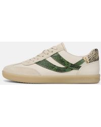 Vince - Oasis Snake-Embossed Leather & Suede Sneaker - Lyst