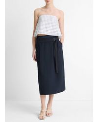 Vince - Double-Waistband D-Ring Skirt - Lyst