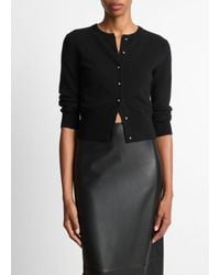 Vince - Metal-Button Wool & Cashmere-Blend Cardigan - Lyst