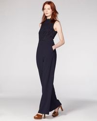 vince camuto ruffle wide leg crop jumpsuit