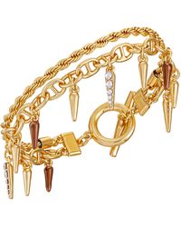 Vince Camuto - Charm Bracelet With Spikes - Lyst