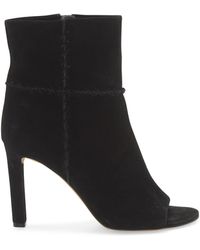 low heel booties open toe