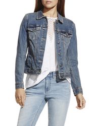 vince cropped denim jacket