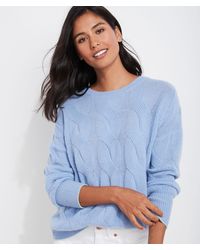 Vineyard Vines Seaspun Cashmere Cable-knit Crewneck Sweater - Blue