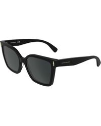 Longchamp - Lo802S 001 Sunglasses Acetate Smoke Squared Normal - Lyst