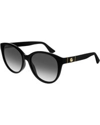 Gucci - Gg0631S 001 Sunglasses Injected Cat Eye Normal Shaded - Lyst